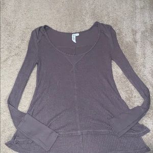 Others Follow distressed brown shirt